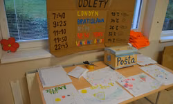 Už máme táborovú poštu. Posielame si rôzne pekné odkazy.