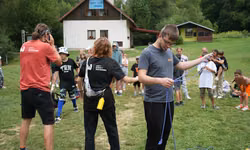 Prípravy na táborovú olympiádu.
