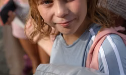 Laura si priniesla vlastné koleso.